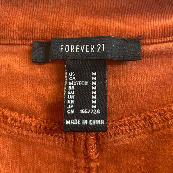 Forever 21 Orange Corduroy Skirt - Picture 6 of 6